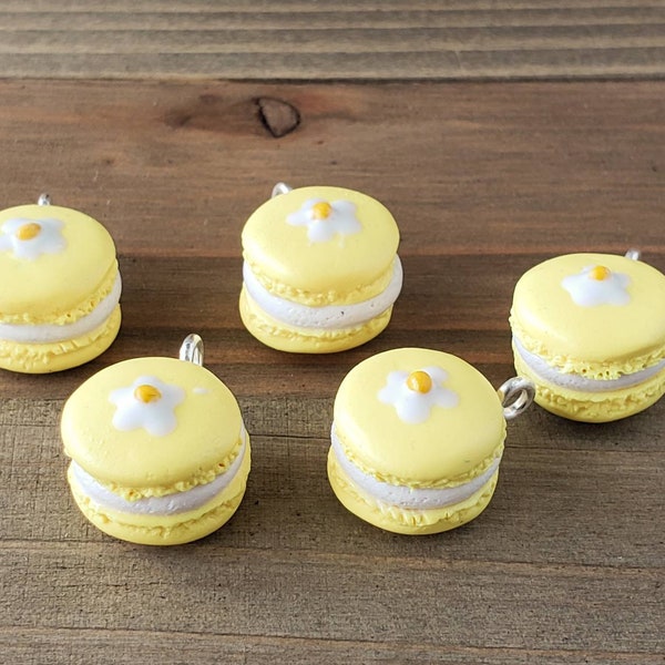 Pendentif macaron au citron