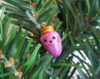 Purple Christmas Light Charm