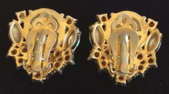 Vintage Schiaparelli Bracelet & Earring Set~Fire … - image 4