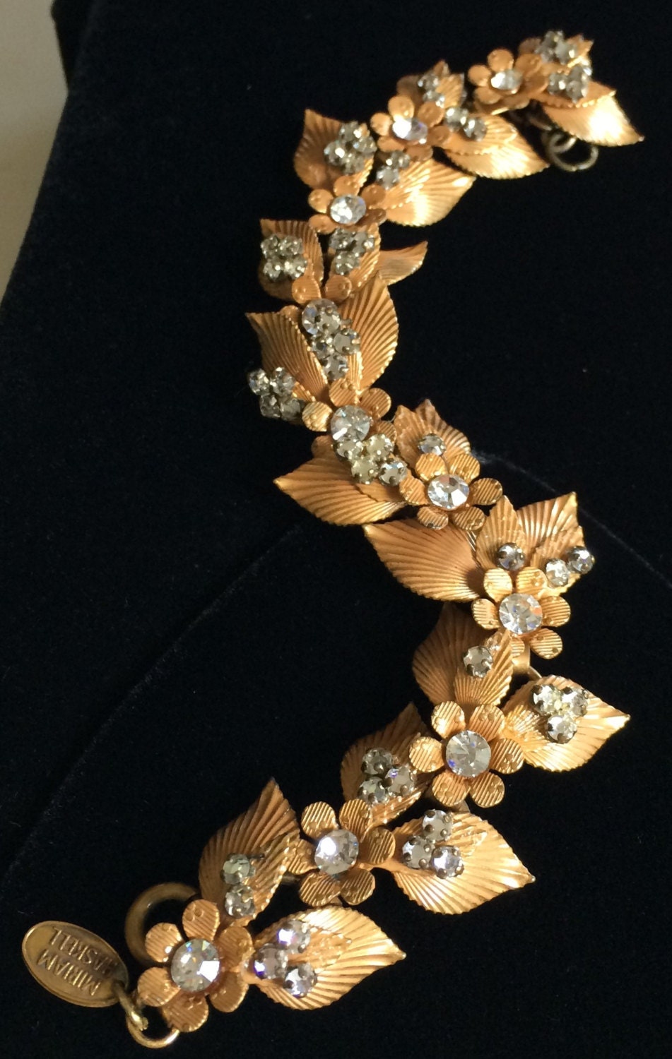 Resplendent Rare Vintage Miriam Haskell Braceletgold Tone | Etsy