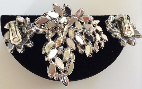 Gorgeous Huge Vintage Weiss Brooch Earrings Set~B… - image 4