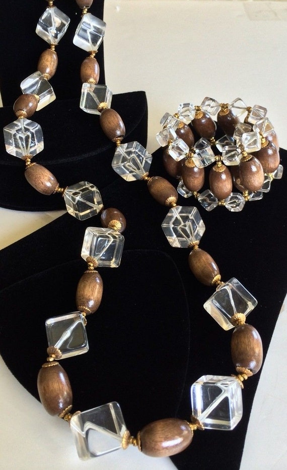Gorgeous Miriam Haskell Necklace Bracelet Set~Luc… - image 1