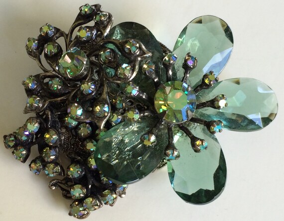 Marvelous Rare Vintage Miriam Haskell Brooch Pin~… - image 4