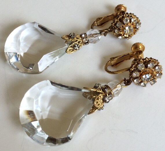 Breathtaking Vintage Miriam Haskell Huge Crystal … - image 2