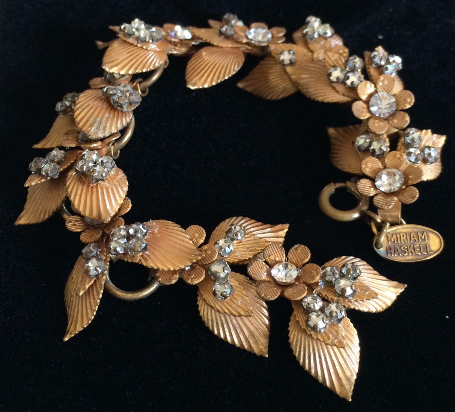 Resplendent Rare Vintage Miriam Haskell Braceletgold Tone Filigree