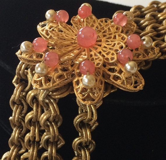 Beautiful Vintage Miriam Haskell Multi Strand Cha… - image 3