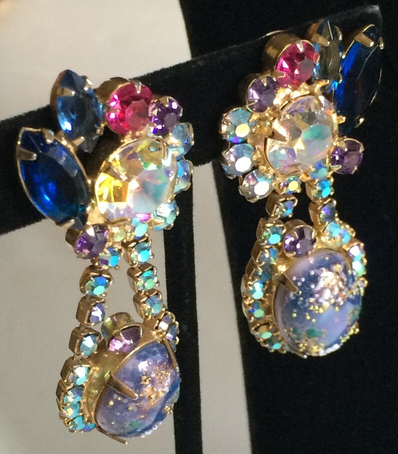 Rare Vintage Juliana D&E Dangle Drop Earrings Etsy