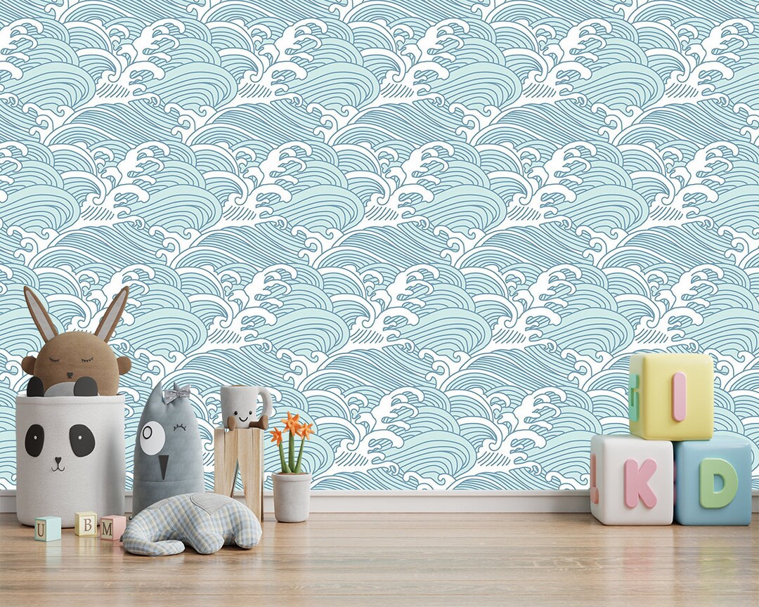 Bombora Wall Mural Japanese Great Wave Wall Mural Etsy