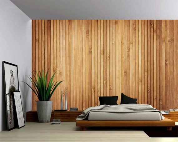 Natural Wood Texture Large Wall Mural Self adhesive Vinyl