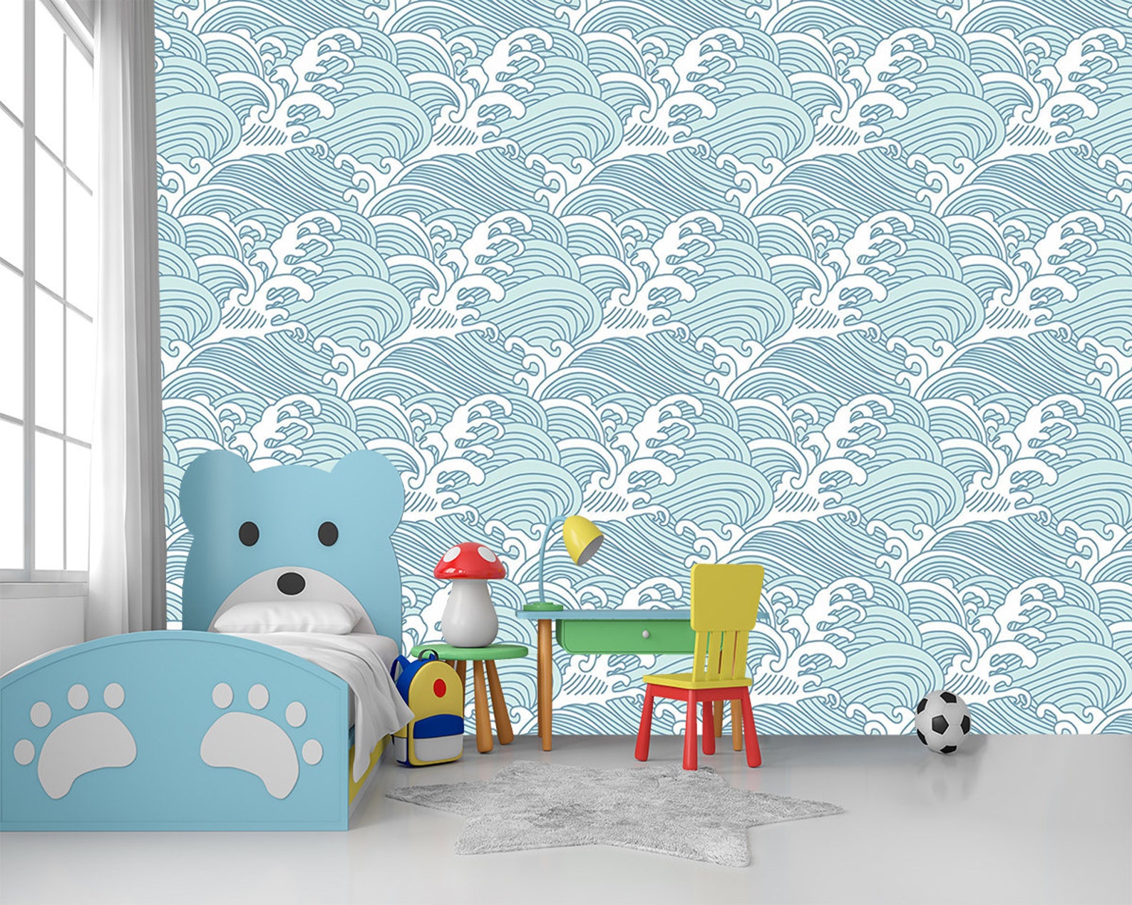 Bombora Wall Mural Japanese Great Wave Wall Mural Etsy