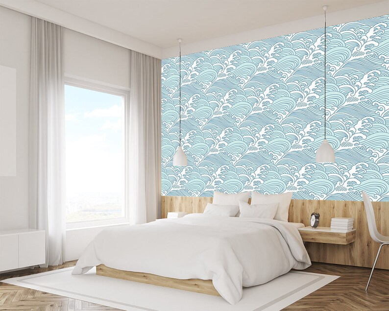 Bombora Wall Mural Japanese Great Wave Wall Mural Etsy