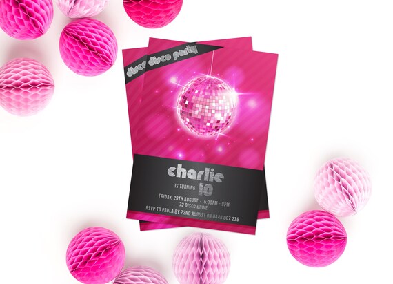 Disco Birthday Invitation - Printable Il_570xn