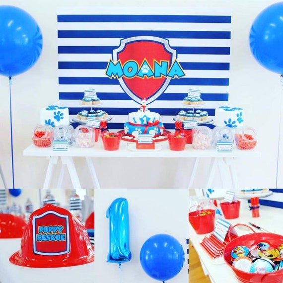 Paw Patrol Inspired Backdrop - Printable Il_570xn