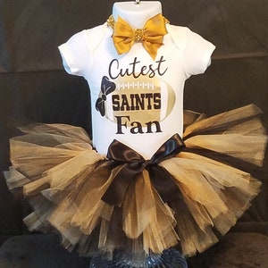 Cutest Saints Fan Baby Outfit, Saints Girl&#39;s Outfit, Saints Fan, Saints, Saint Baby, Saints Girl, Father&#39;s Day Gift, Newborn Gift, Baby Gift