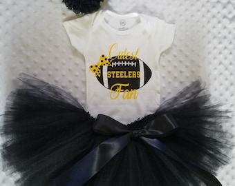 Steelers Baby Tutu Outfit, Steelers Girl's Outfit, Cutest Baby Steelers Fan, Steelers Baby, Steelers Girl, Father's Day Gift, Newborn Gift