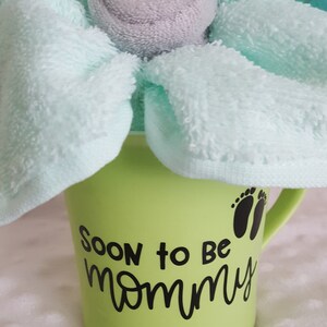 Little Cloud Theme Coffee Mug w/Baby Bouquet,  Little Cloud Baby Bouquet Mother&#39;s Day Gift Mug, Pregnancy Gift Set, Mommy-to- Bee Gift Set