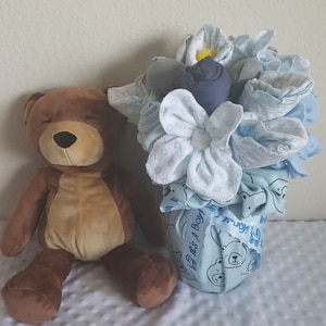 Space Theme Baby Shower, Baby Boy Clothes Bouquet, Baby Shower Centerpiece, New Mom Baby Gift,  l Boy Clothes Bouquet, New Mom Hospital Gift