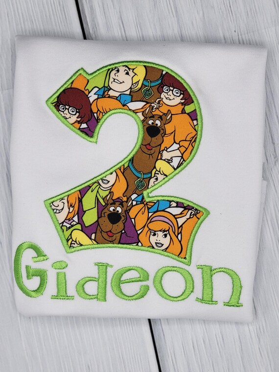 Scooby Doo Inspired Birthday Personalized Embroidered Shirt, Scooby  Birthday Shirt, Scooby Doo Boys and Size: 12m Bodysuit US kids' numeric