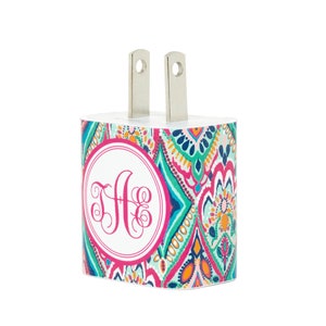 Monogram Charger - Custom Charger - Dual Phone Charger - Universal Charger - Monogram Charger - USB Charger - Travel Essentials