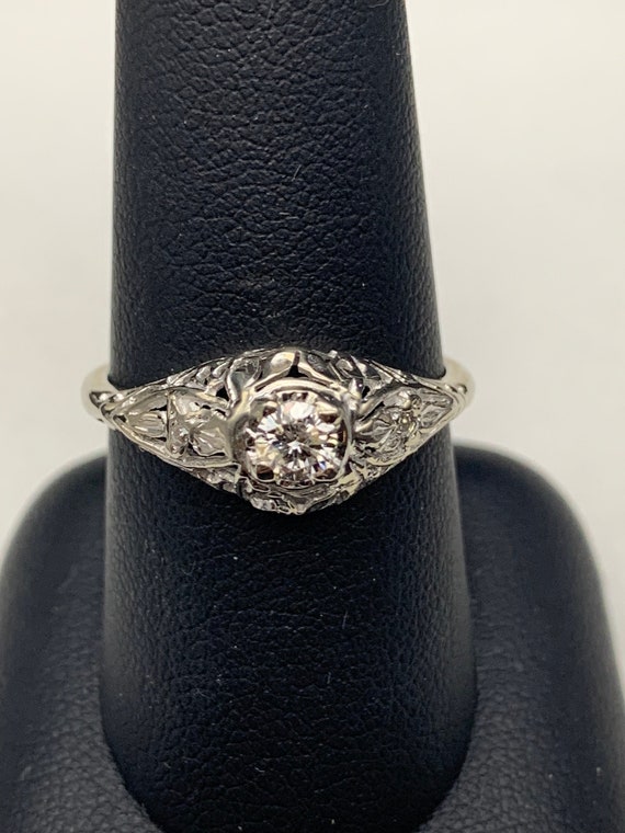 Antique Diamond Filigree Ring