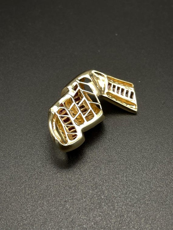 Ruby and Diamond 14k Ribbon Style Slider Pendant.… - image 8