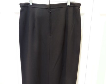 sale, Vintage Adrianna Papell Black Crepe Skirt: Formal Evening Wear, Size 16W