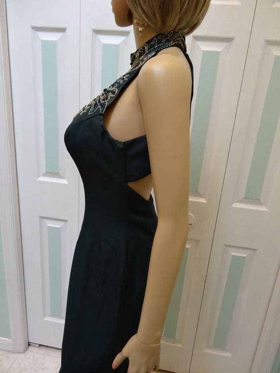 BEADED DESIGNER Evening Gown, Formal,  size 8, Al… - image 5