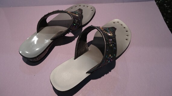 gunmetal grey sandals