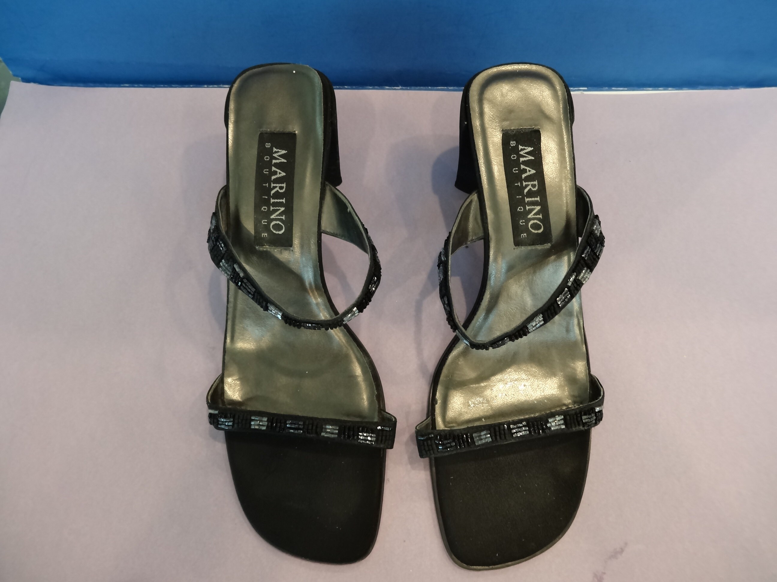 Women's BLACK Evening Dress SHOES Silk 