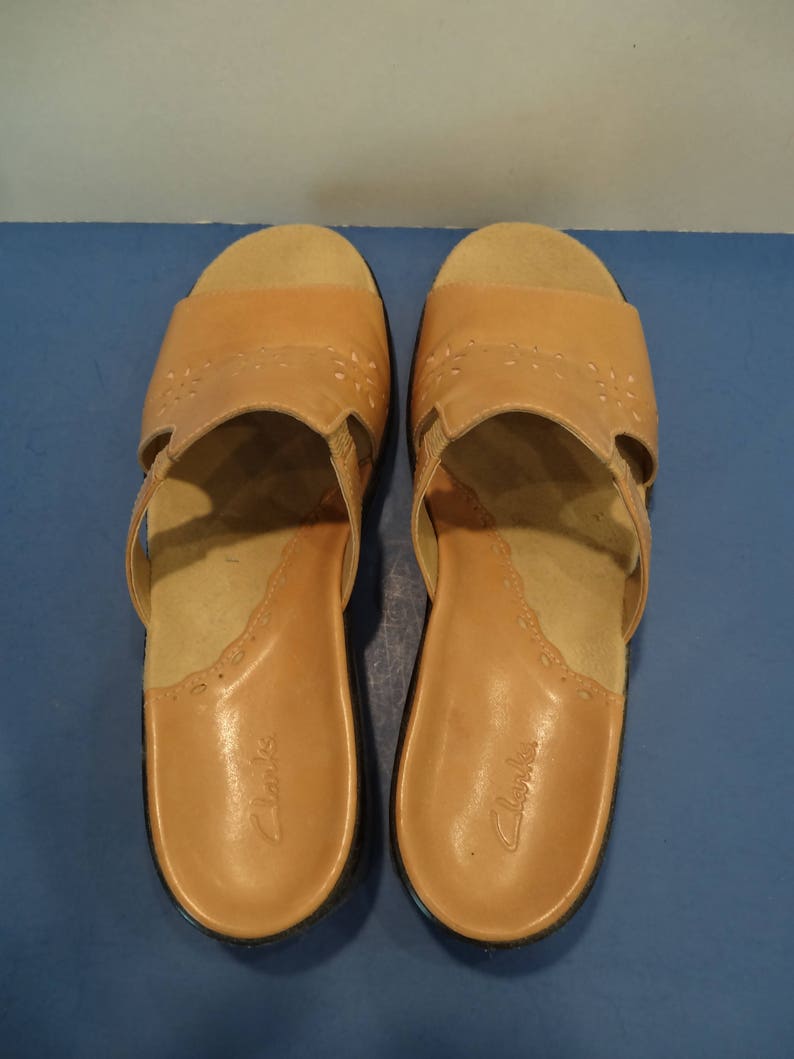 clarks orange sandals