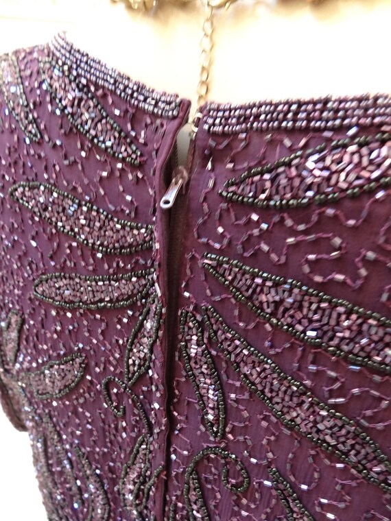 Sale..BEADED PURPLE GOWN, size 18 womens, formal … - image 6