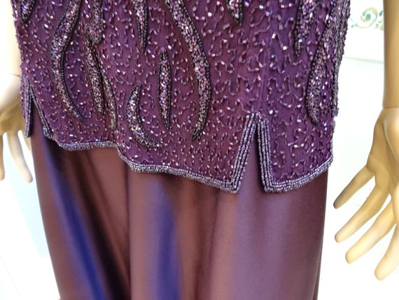 Sale..BEADED PURPLE GOWN, size 18 womens, formal … - image 8