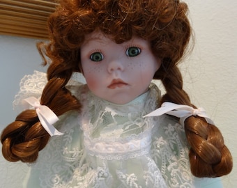 Sale, Porcelain doll, SEYMORE MANN DOLL, Rare, boxed, Maureen, 1980's, not used in original box with papers