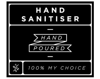 LABEL Mini Hand Sanitiser Decal - Black