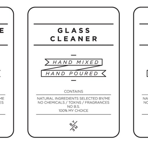 LABEL DIY Cleaning Decals / Labels Set Designer White Etsy