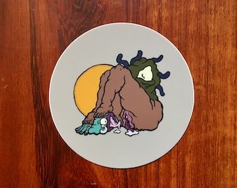 Sitting Gorgon  3 inch Sticker