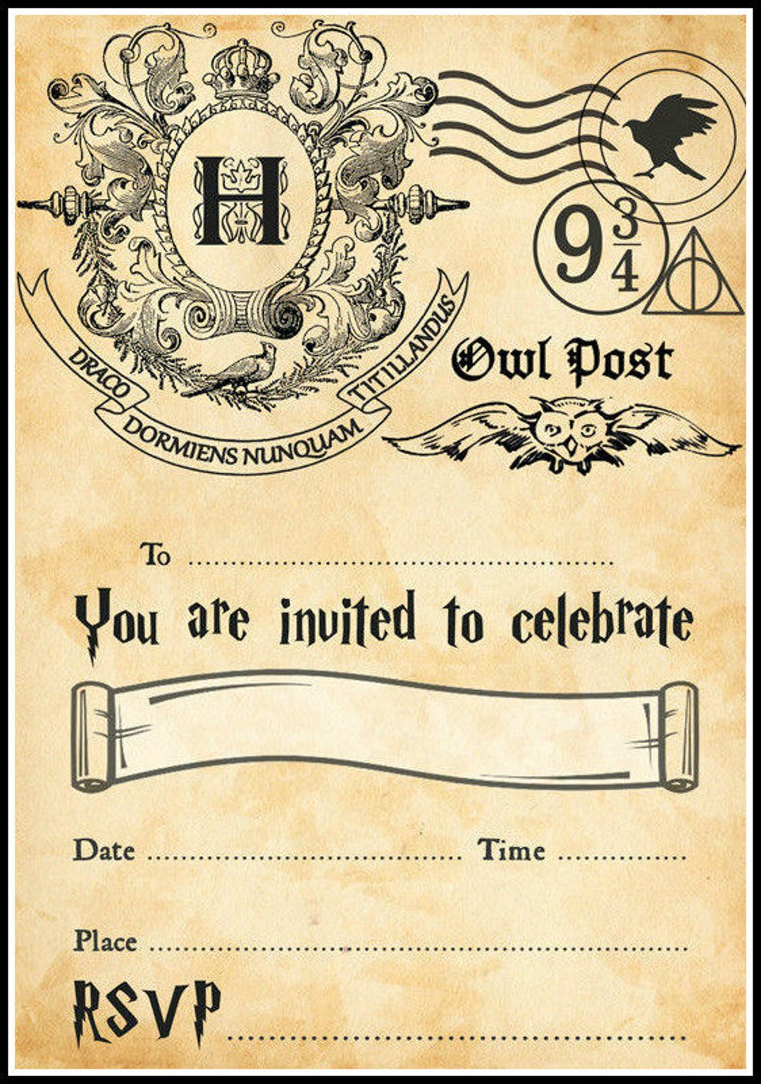 Printable Harry Potter Invitation Lupon gov ph
