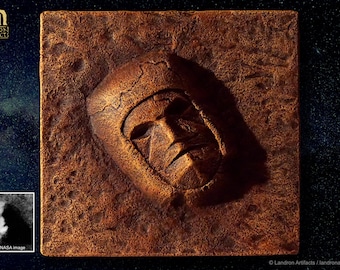 Face On Mars Diorama Sculpture Martian Alien Plaque Sci-fi Decor Area 51 Art Collectible Ancient Aliens