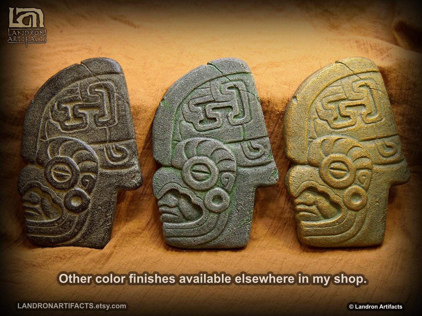 Macaw Totonac Hacha Wall Relief Tablet Mossy Stone Color Indiana Jones ...