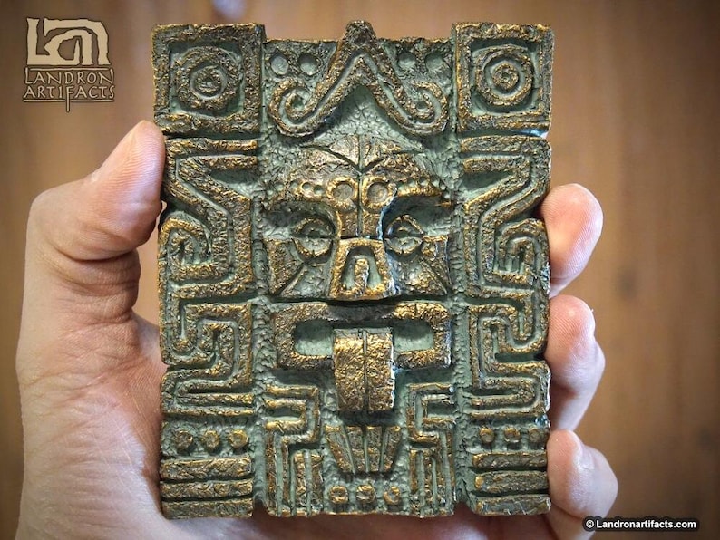 Indiana Jones Inspired Tablet Wall Relief With Stand - Tongue - Bronze ...