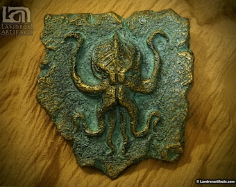 Cthulhu Wall Relief Sculpture (Antique Bronze Finish)