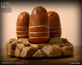 Shiva Linga Stones Miniature Set - Sankara Stone Temple of Doom Prop Replica Indiana Jones