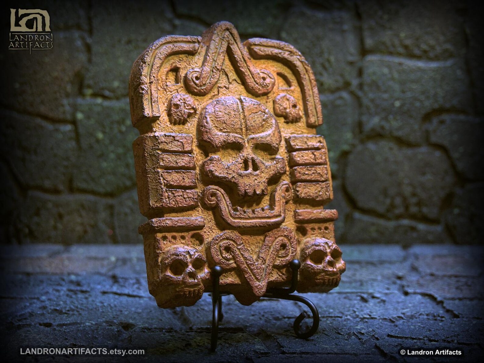 Indiana Jones Inspired Tablet Wall Relief With Stand - Terracotta Color ...