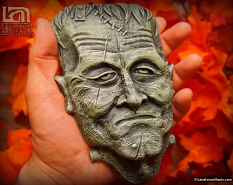 Frankenstein Retro Halloween Wall Sculpture - Halloween Decoration