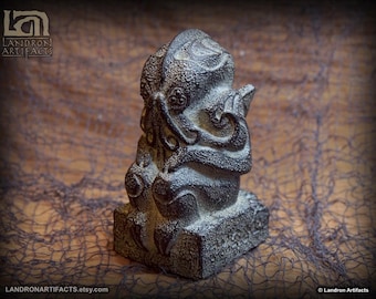 Cthulhu Idol Statue Figurine v3 - Onyx Color Lovecraft Prop Replica Gothic Decor Horror Art