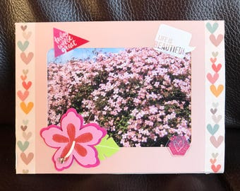 Pretty Pink Clematis Flowers, Photo Fridge Magnet