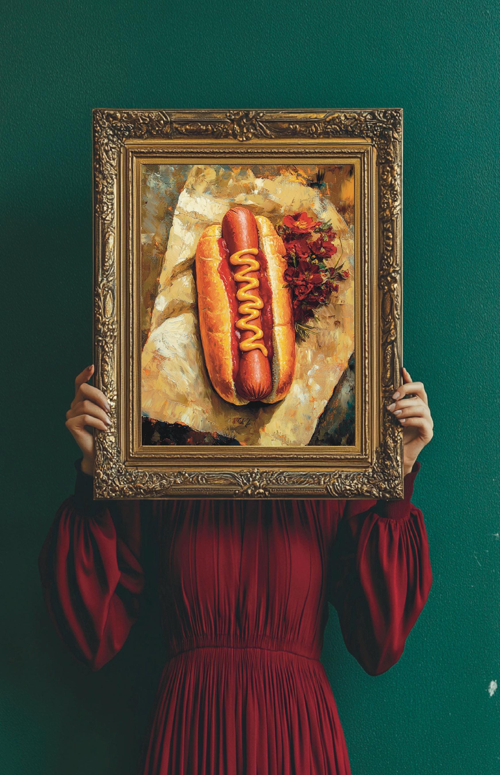Hot Dog Painting - Etsy