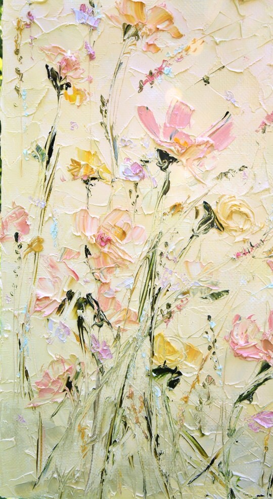 Palette Knife Impasto Custom Painting Kitchen Painting Women Etsy