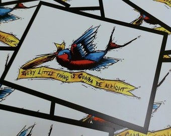 Every Little Thing, Bird art print by Aquemini Arts