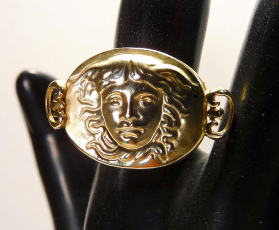 Tagliamonte Gold Vermeil Oval Medusa Ring Sz 7